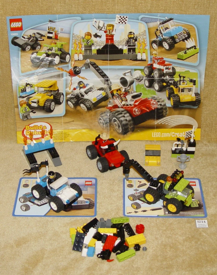 LEGO Creator Set 10655 Monster Trucks with 3 Card Instructions & Poster & Box, photo 1 of 5