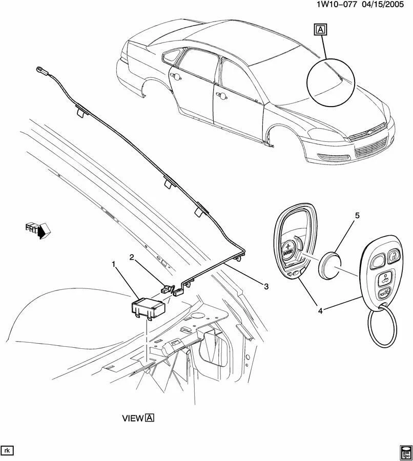 Llavero Lucerna Impala Monte Carlo DTS 2006-2014 nuevo 4 botones 22952177 20935330 Foto 4 de 4