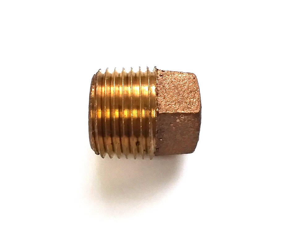 BBT Marine Grado 1/2" NPT Bronce Fundido Sólido Tapón de Drenaje Sin Plomo Foto 2 de 2