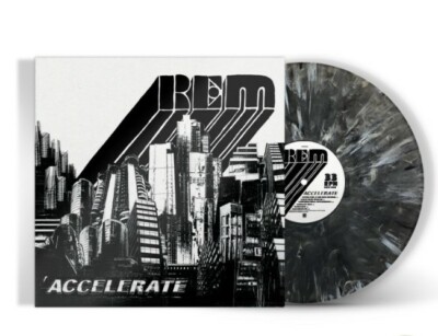 REM VINYL ACCELERATE LIMITED EDITION REMHQ EXCLUSIVE SKY BLACK MARBLE COLOUR LP 