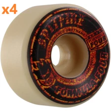 Spitfire F4 Conical Full Embers 54MM Skateboard Wheels 99a Natural Set/4