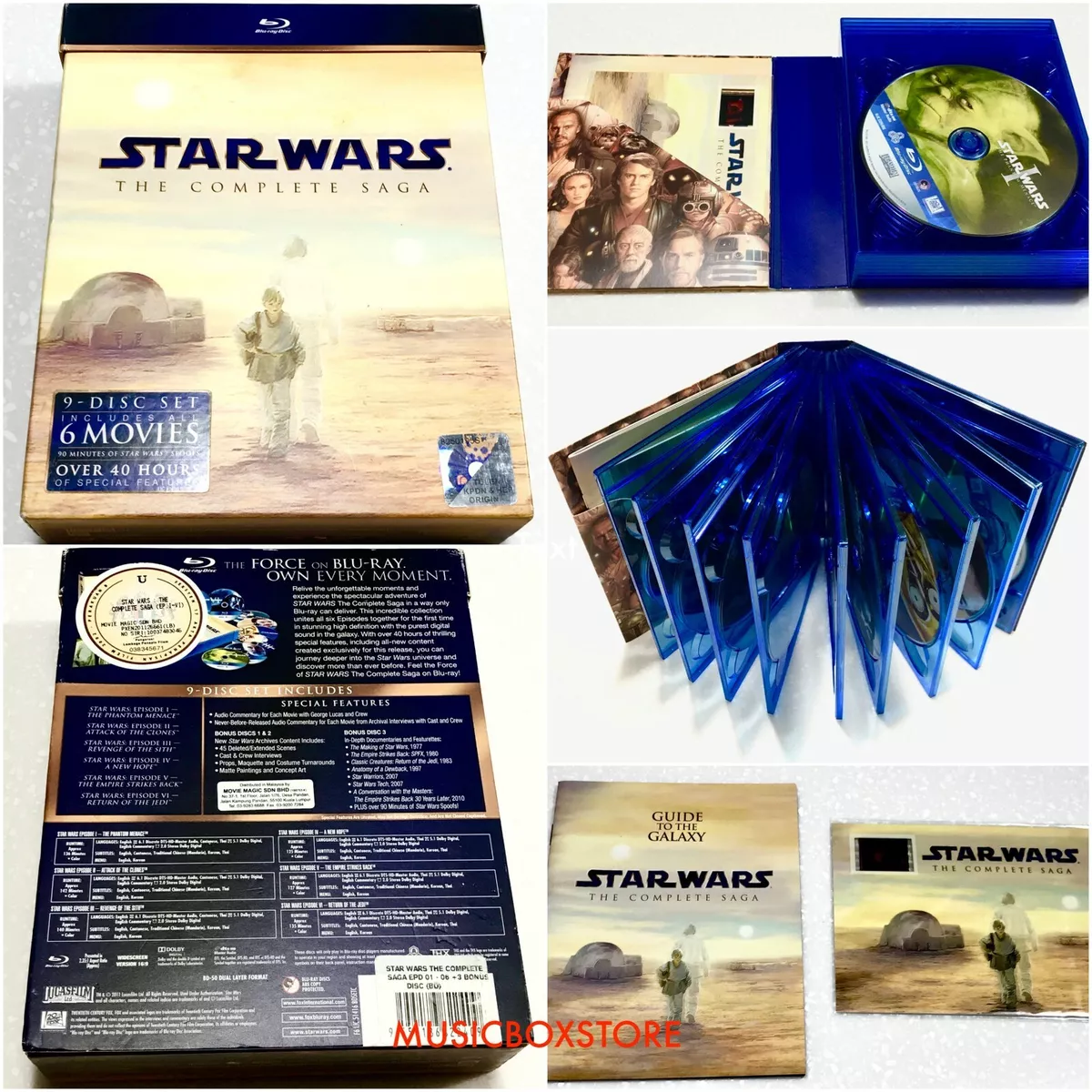 Star Wars: The Complete saga episodes 1-6 Collection (9 Blu-ray)