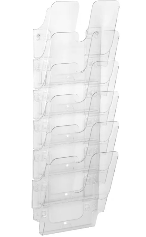 DURABLE Flexiplus Wandprospekthalter DIN A4 (1700008401) Polystyrol 6 Fächer
