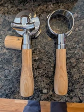 Gaggia Ashwood OEM portafilters -double spout and bottomless plus GCP steam knob