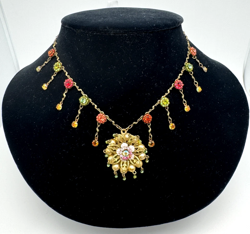 Precioso collar Michal Negrin con colorido medallón colgante #915# Foto 4 de 4