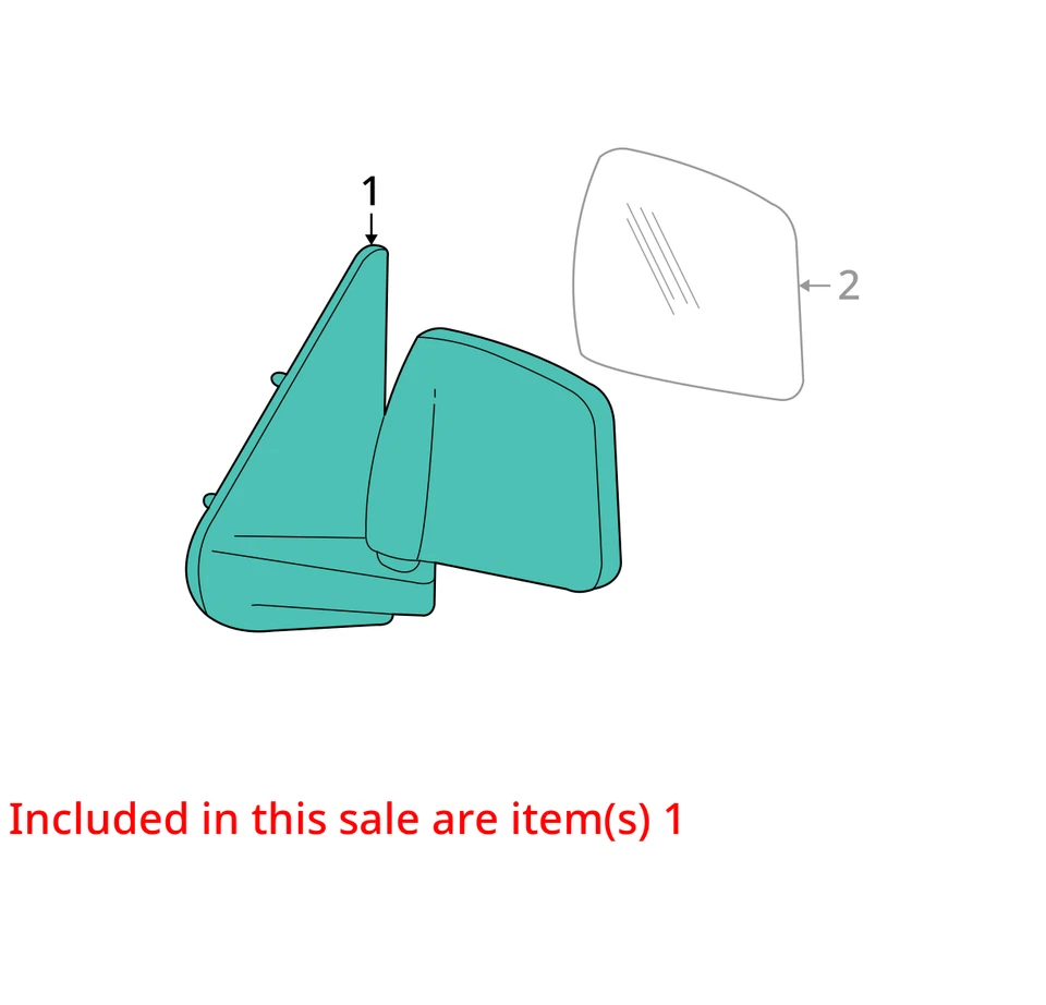 1995-2005 Ford Ranger Passenger Right Side View Power Door Mirror Black G54PX - Image 3 of 4