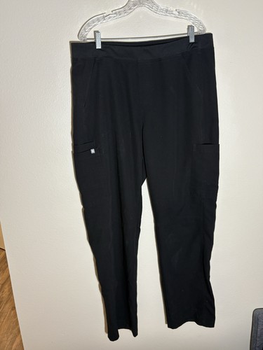 FIGS Technical Collection Scrub Pants Black XXL Unisex Medical Solid