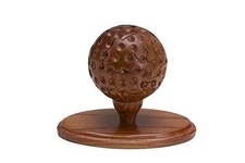 CHH Wooden 3D Golf Ball Brain Teaser Puzzle, 5.5", Brown