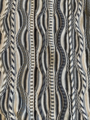 St. Croix Mens Pullover Sweater Multicolor Stripe Texture Biggie Cosby Vintage L - Picture 3 of 7