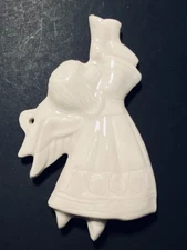 VintageLimoges Porcelain Dancing Bells Christmas Ornament