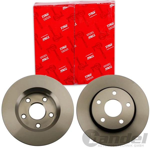 2X Trw Bremsscheiben 302Mm BelÜFtet Vorne Passend FÜR Jeep Wrangler | DF6037-image