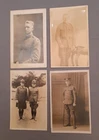 Lot of 4 Military Men RPPC Postcard Circa WW1 Antique Vintage Photograph Od