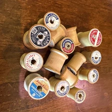 Vintage Wooden Thread Spools, Empty