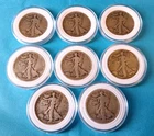 Walking Liberty Half Dollar (LOT OF 8)  1934, 35, 36,  37, 39, 44 - 90% Silver