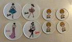 Vintage Barbie 1960s Mattel Plastic Plate Set of 4 Classic Images