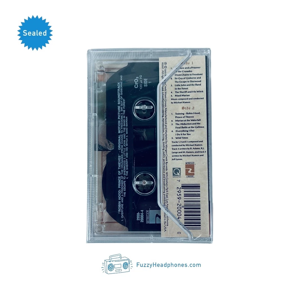 Robin Hood: Prince Of Thieves Soundtrack Cassette Tape (1991) Bryan Adams SEALED - Image 2 of 4