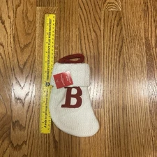 Letter B Wondershop Monogram Mini Christmas Stocking Initial White Knit Target