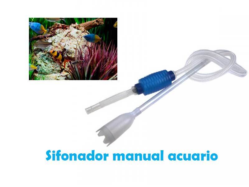 Sifonador acuario sifon limpiafondos flexible material blando sustrato pecera