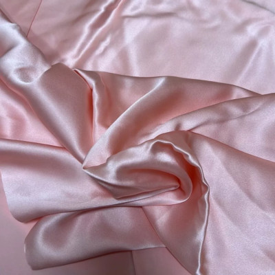 Mood Fabrics New York Silk Fabric Charmeuse Pink 44x457cm 5 Yards