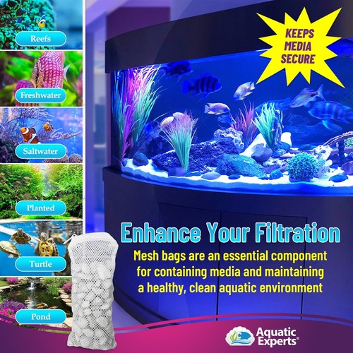 Bolsa de medios de filtro de malla Aquatic Experts MaxFlow con cremallera para medios grandes - Imagen 18 de 24