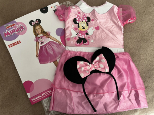NWT Disney Jr sz 2T Minnie Mouse dress up headband costume pink WDW holiday trip