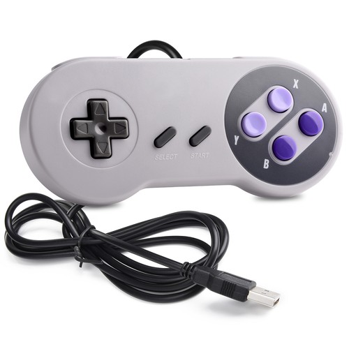USB Para Windows PC Mac Raspberry Pi Retro Super Nintendo SNES Controlador Paquete de 2 - Imagen 6 de 11
