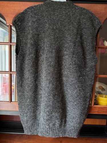 NWT VINTAGE SHETLAND WOOLLEN CO THE ANDOVER SHOP SHAGGY WOOL VEST WAISTCOAT L - Picture 4 of 11