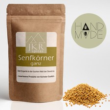 500g Senf Senfkörner gelb Senfsaat Senfsamen...