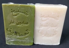 Natural Laurel Soap + Organic Olive Oil Soap (Made by Sheikh Al-Attarin) 2 Piece