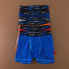 Hanes X-Temp Boys Size Medium Multicolor Boxer Brief Underwear 6 Pack New