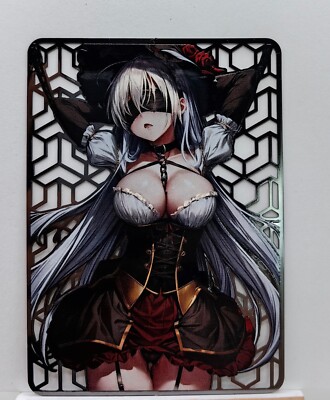 Goddess Story Bondage girls Anime Waifu bishoujo Hollow Out Embossed Metal Card