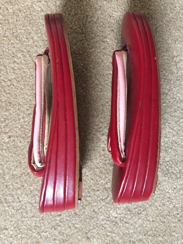 VINTAGE JAPANESE ZORI GETA GEISHA SANDALS KIMONO SLIPPERS SHOES, RED AND PINK - 第 5/12 張圖片
