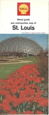 1967 SHELL OIL Climatron Road Map ST. LOUIS Missouri University City Hazelwood