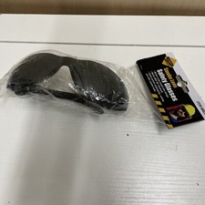 DARK SMOKE LENS SAFETY GLASSES DARK WRAPAROUND SAFETY GLASSES