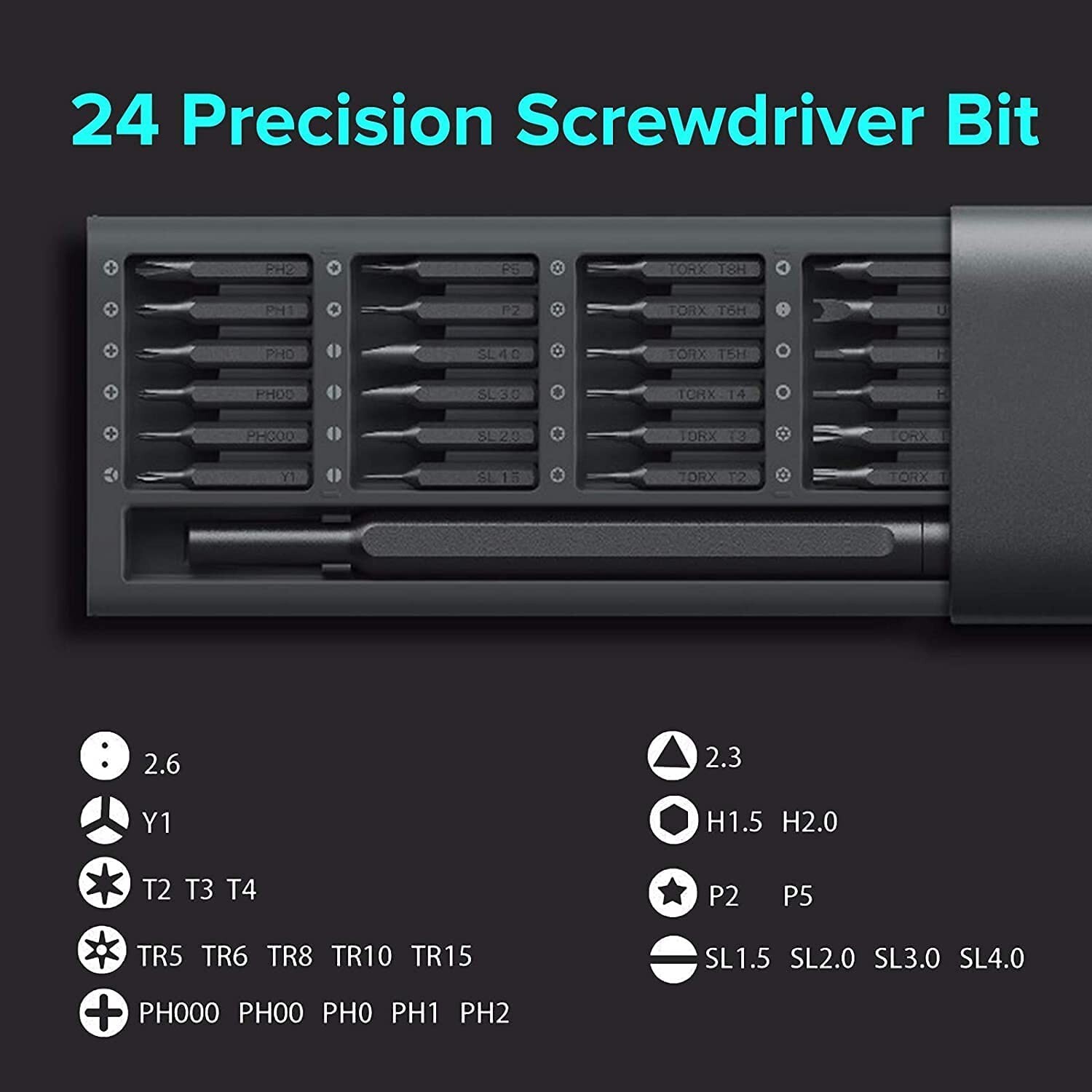 Xiaomi Mi Precision Screwdriver Set 24 Driver Bit Set Pocket