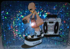 RARE PRISM STICKER! TRIBAL STREETWEAR 1997 HIP HOP LATINO URBAN VATO RAP BOOMBOX