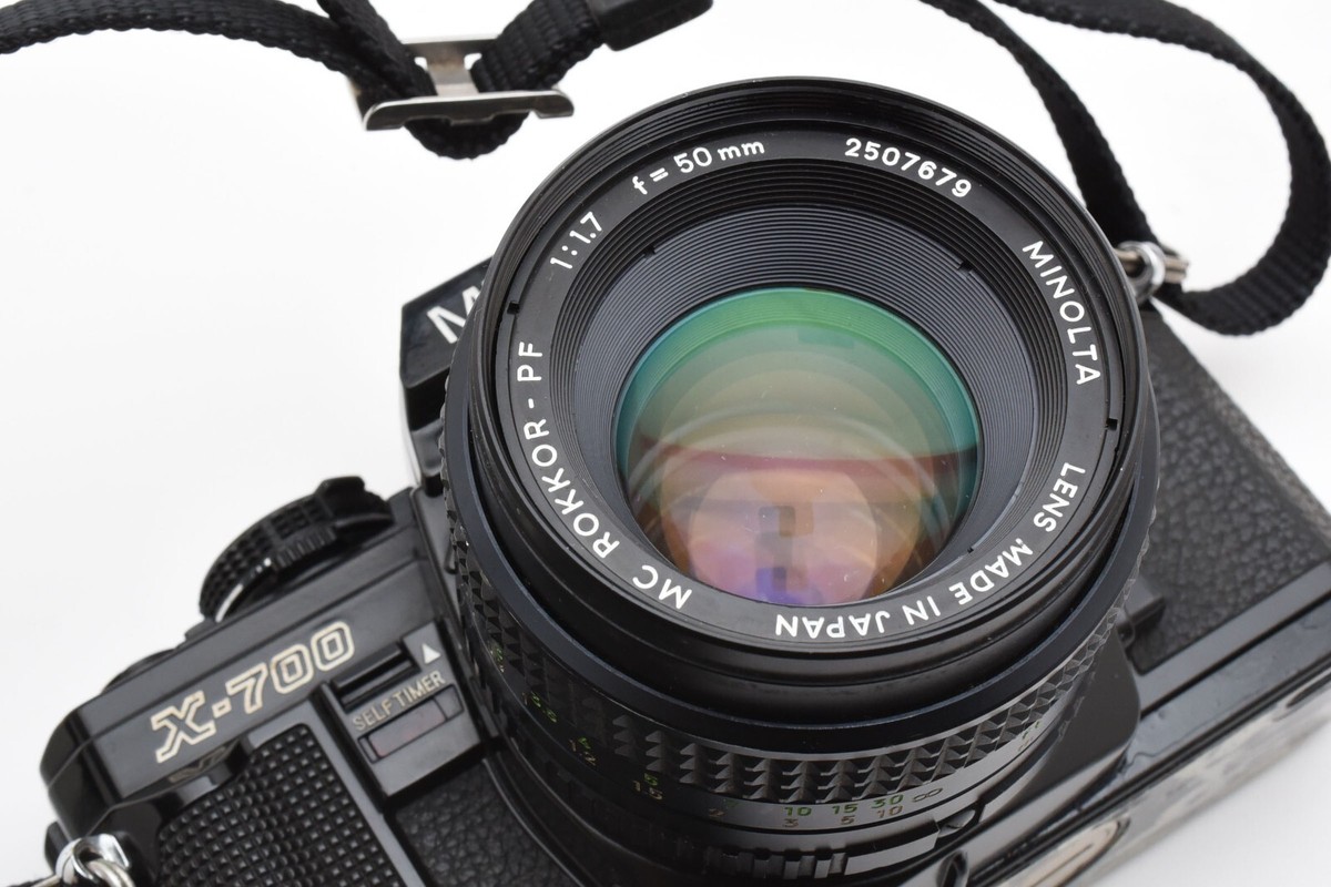 Excellent] MINOLTA X-700 black 35mm Film Camera + MD ROKKOR 50mm