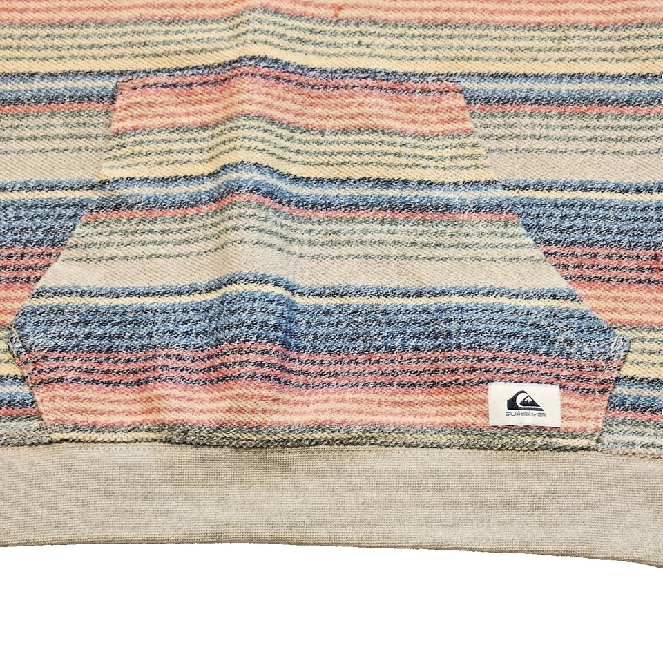 Quiksilver Pullover Sweater Hoodie Sweatshirt Blue Pink Youth Girls Large - Imagem 2 de 4