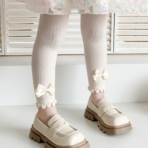 Cotton Leggings for Little Girls Lightweight Stretchy Design Baby Tights Soft - Picture 5 of 27