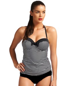 black push up tankini top