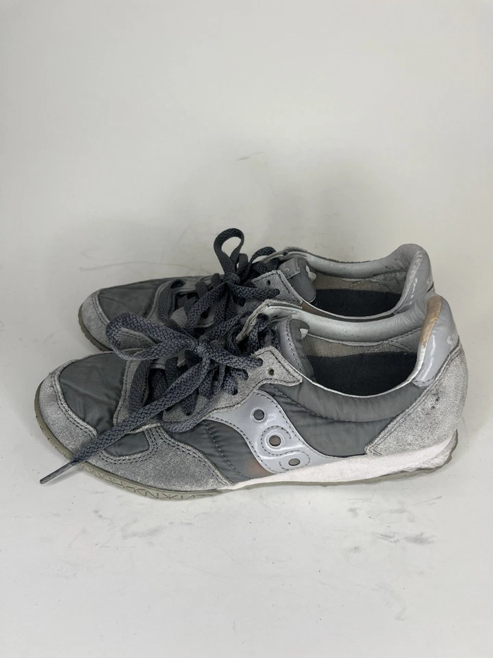 Zapatos deportivos Saucony Bullet para mujer talla 8 gris gamuza parte superior baja para correr Foto 3 de 4