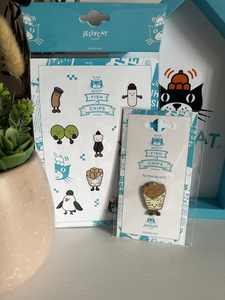  Fish & Chips ピン、シールセット　ロンドン限定 Jellycat Fish & Chips ピン、シールセット ロンドン限定 【公式通販】