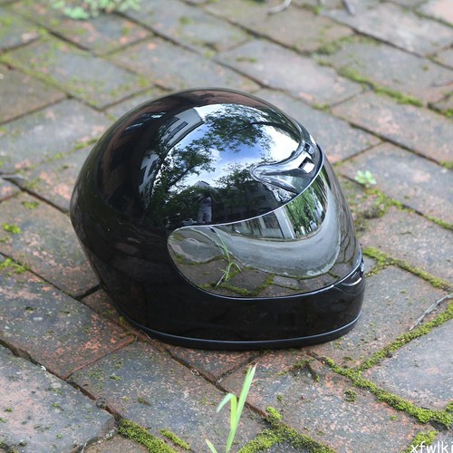 S-M-L-XL DOT Motorcycle Motocross Street Bike Adult Full Face Helmet Gloss Black - Picture 3 of 14