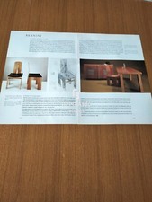 1989 MOBILI BERNINI DESIGN CARLO SCARPA SEDIA TAVOLO VINTAGE ARTICOLO