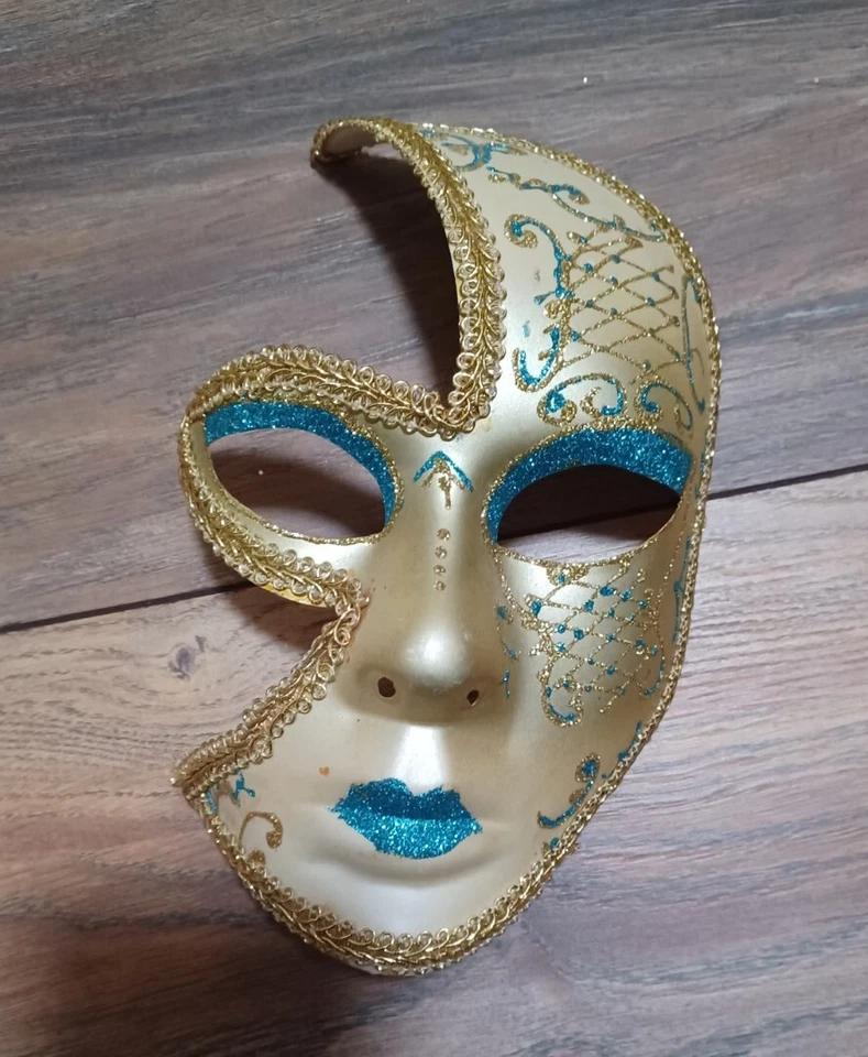 Luxury Half Face Venetian Party Ball Masquerade Mask gold/black/white  - Image 2 of 4