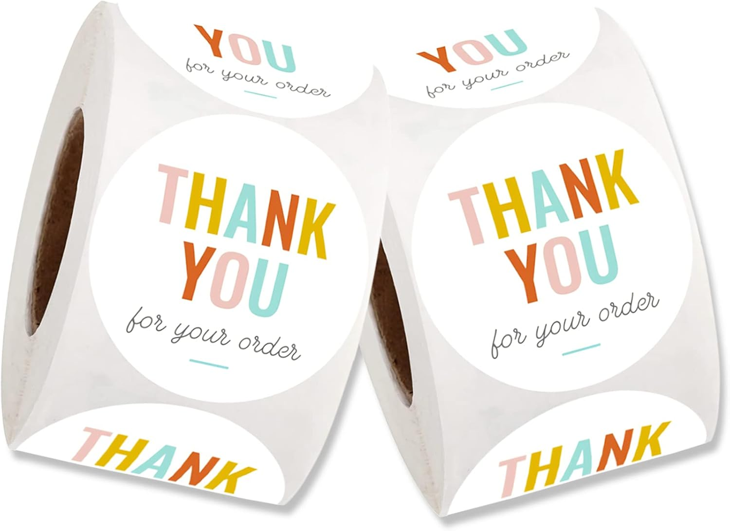 1000 Pieces 1X1 Inch round Thank You Stickers for Small Business, Thank