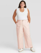 Womens Highest Rise Wide Leg Crop Side Pocket...