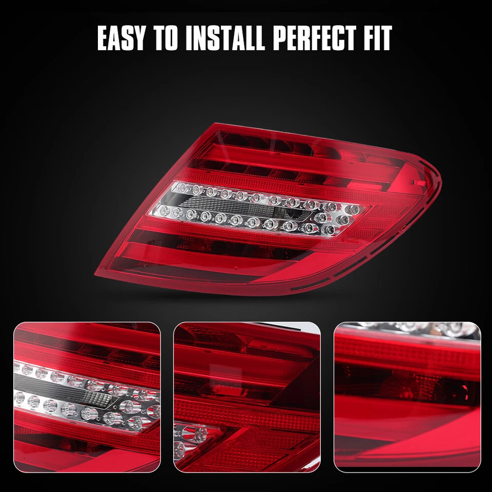 Right Tail Light Fit For 2011-2014 Mercedes-Benz W204 C250 C300 C350 Brake Lamp Foto 3 de 4