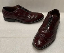 Allen Edmonds Shoes Mens 7 Burgundy Leather Mcallister Wingtip Oxford Dress