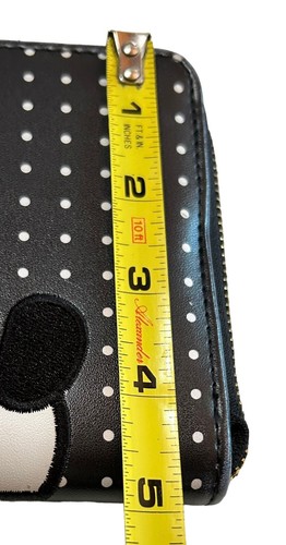 Disney Parks Minnie Mouse Fashion Wallet Black Polka Dots Continental Women's - Picture 7 of 17